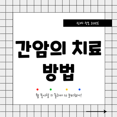간암의 치료 방법