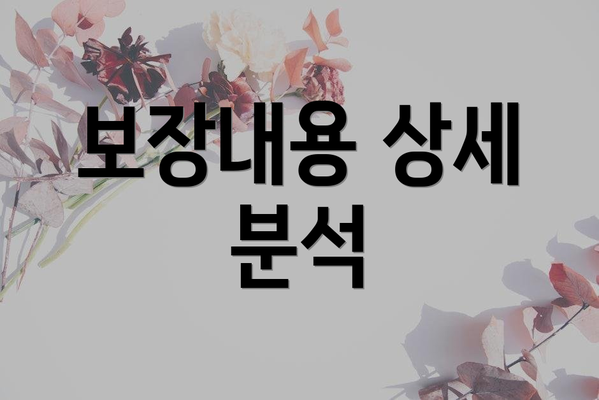 보장내용 상세 분석