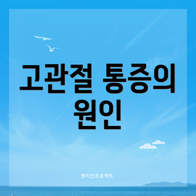고관절 통증의 원인