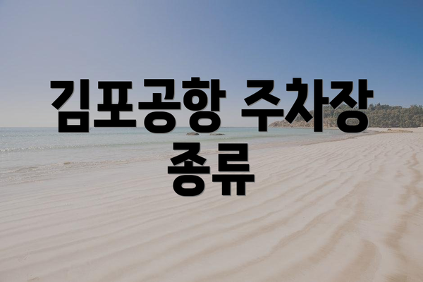 김포공항 주차장 종류