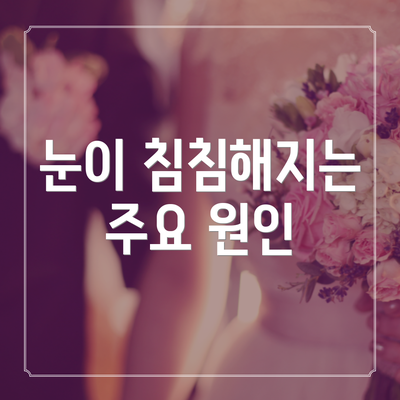 눈이 침침해지는 주요 원인