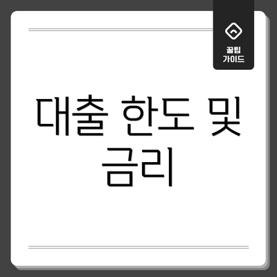 대출 한도 및 금리