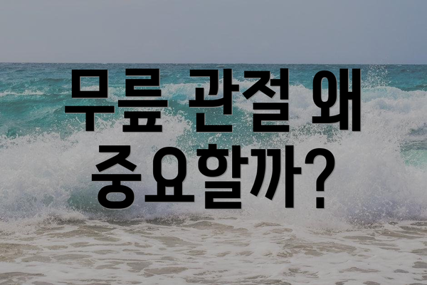 무릎 관절 왜 중요할까?
