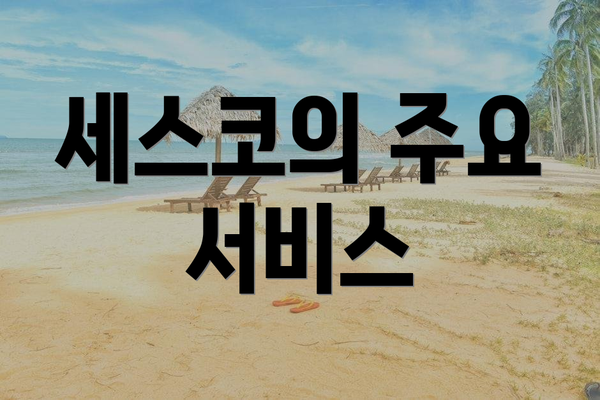 세스코의 주요 서비스