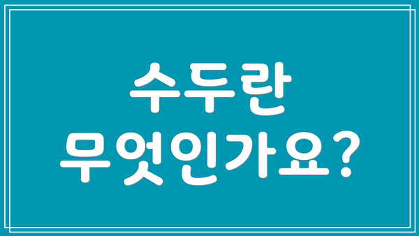 수두란 무엇인가요?