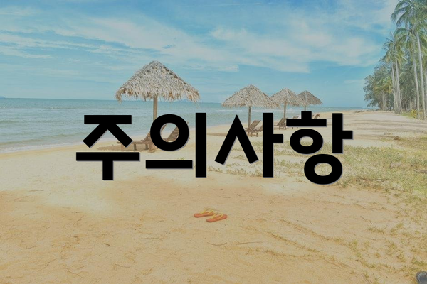 주의사항