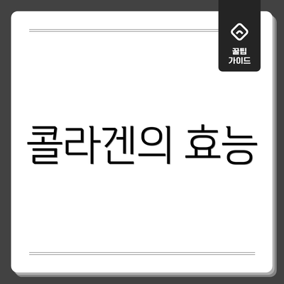 콜라겐의 효능
