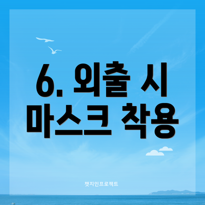 6. 외출 시 마스크 착용