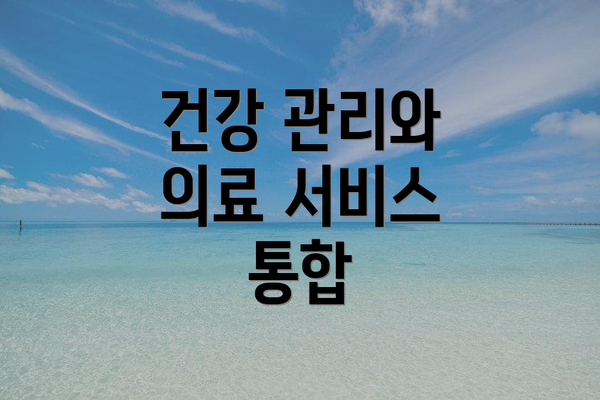 건강 관리와 의료 서비스 통합
