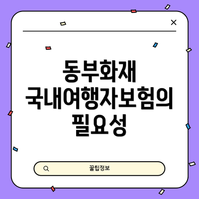 동부화재 국내여행자보험의 필요성