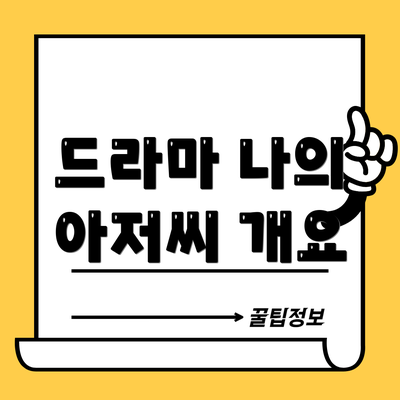 드라마 나의 아저씨 개요