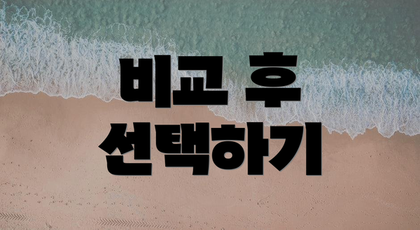 비교 후 선택하기