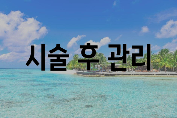 시술 후 관리