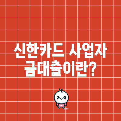 신한카드 사업자금대출이란?