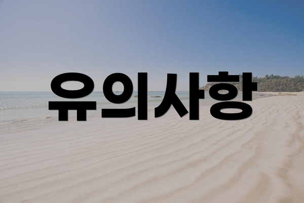 유의사항