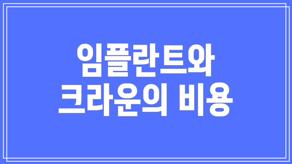 임플란트와 크라운의 비용