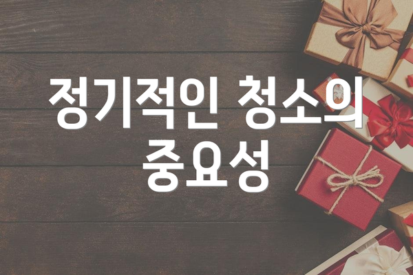 정기적인 청소의 중요성