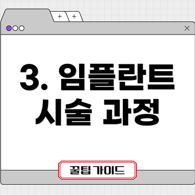 3. 임플란트 시술 과정