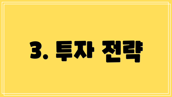3. 투자 전략