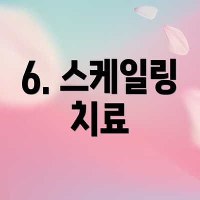 6. 스케일링 치료