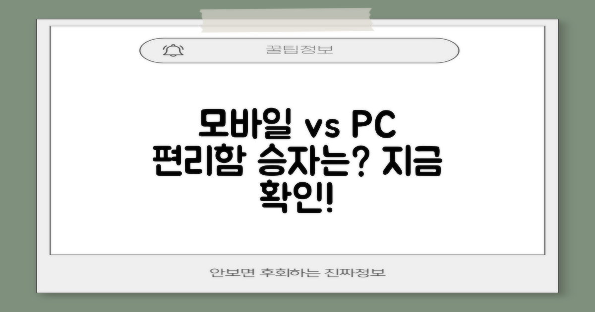 모바일 vs PC, 편리함 비교