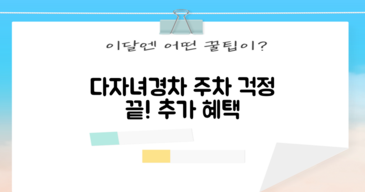 다자녀/경차, 주차 걱정은 이제 그만! 추가 혜택으로 더 편리하게!