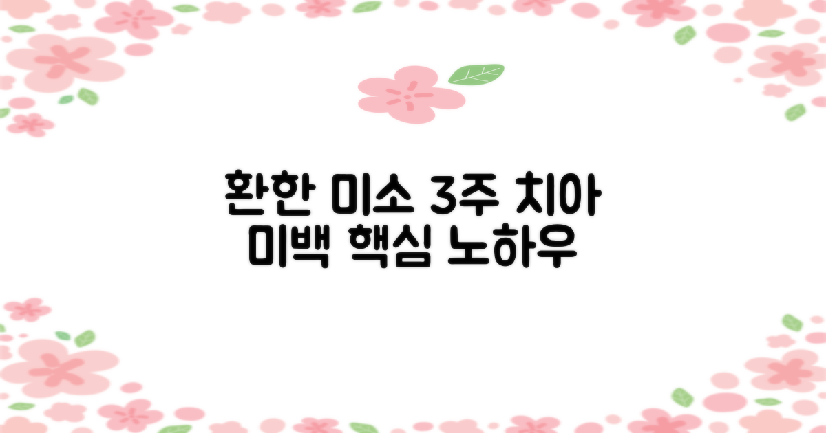 3주 만에 환한 미소, 치아 미백 노하우