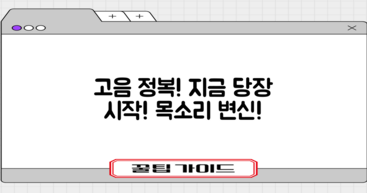 고음 정복, 지금 당장 시작하세요!